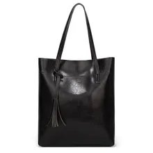 Модная женская сумка-тоут, одноцветная сумка с кисточкой, сумка для телефона, сумка на плечо, сумка для покупок, простая сумка на плечо из искусственной кожи# G1