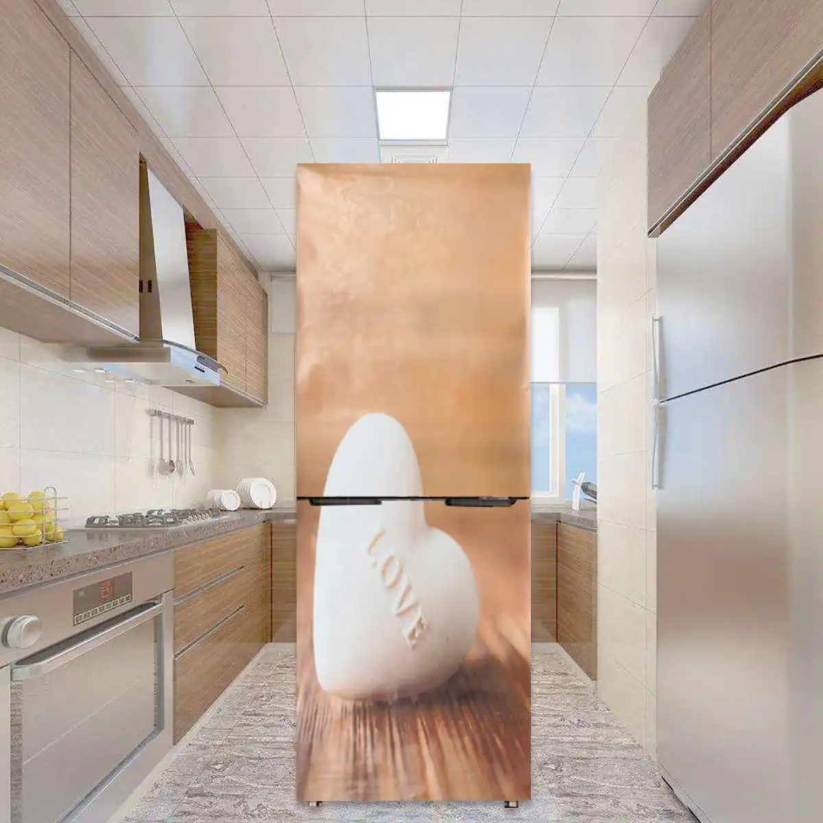 3D настенная наклейка виниловая наклейка самоклеющаяся дверь холодильник обёрточная роспись 60x150 см Настенная Наклейка s украшение дома