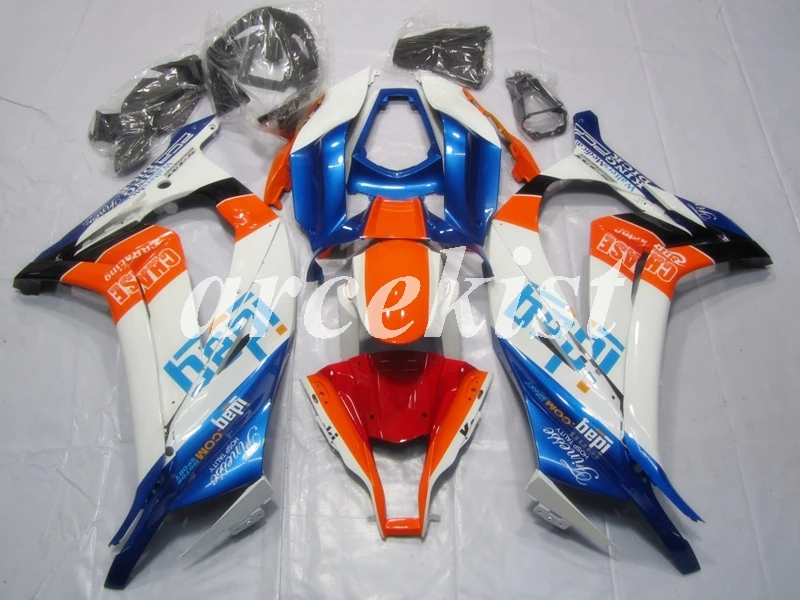 4 подарки ABS Обтекатели комплект подходит для kawasaki Ninja ZX-10R 2011 2012 2013 10R, возрастом 11, 12, 13, 14, 15, набор для тела синего и белого цвета