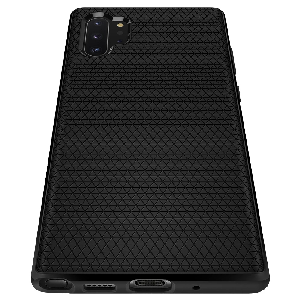 Чехол Spigen Liquid Air для samsung Galaxy Note 10 Plus/Note 10 матовый черный гибкий ТПУ нескользящий тонкий легкий Чехол