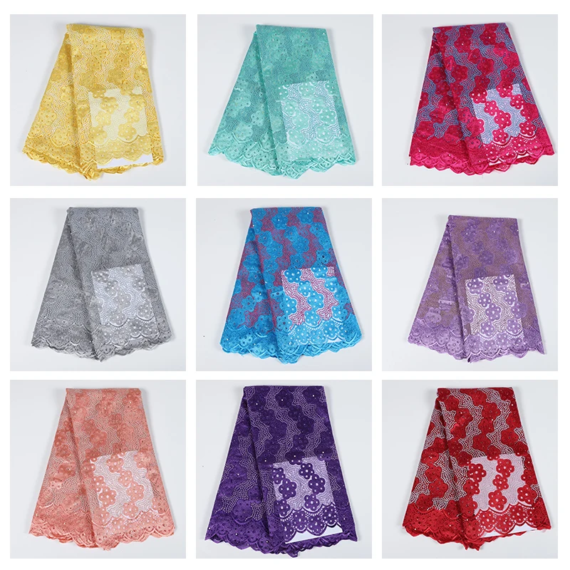 

Factory Price African Cord Lace Fabric Latest African Laces 2019 High Quality Guipure Lace Nigerian Lace Fabrics For Dress YH602