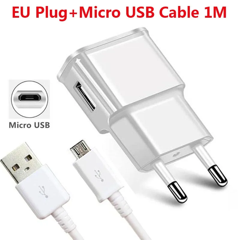 Быстрое зарядное устройство с европейской вилкой для Xiaomi 5C 6 8 9 SE lite 9T Pro usb type C кабель для Redmi 4X5 5Plus 5A 6 6A Micro USB кабель - Тип штекера: Micro Charger White