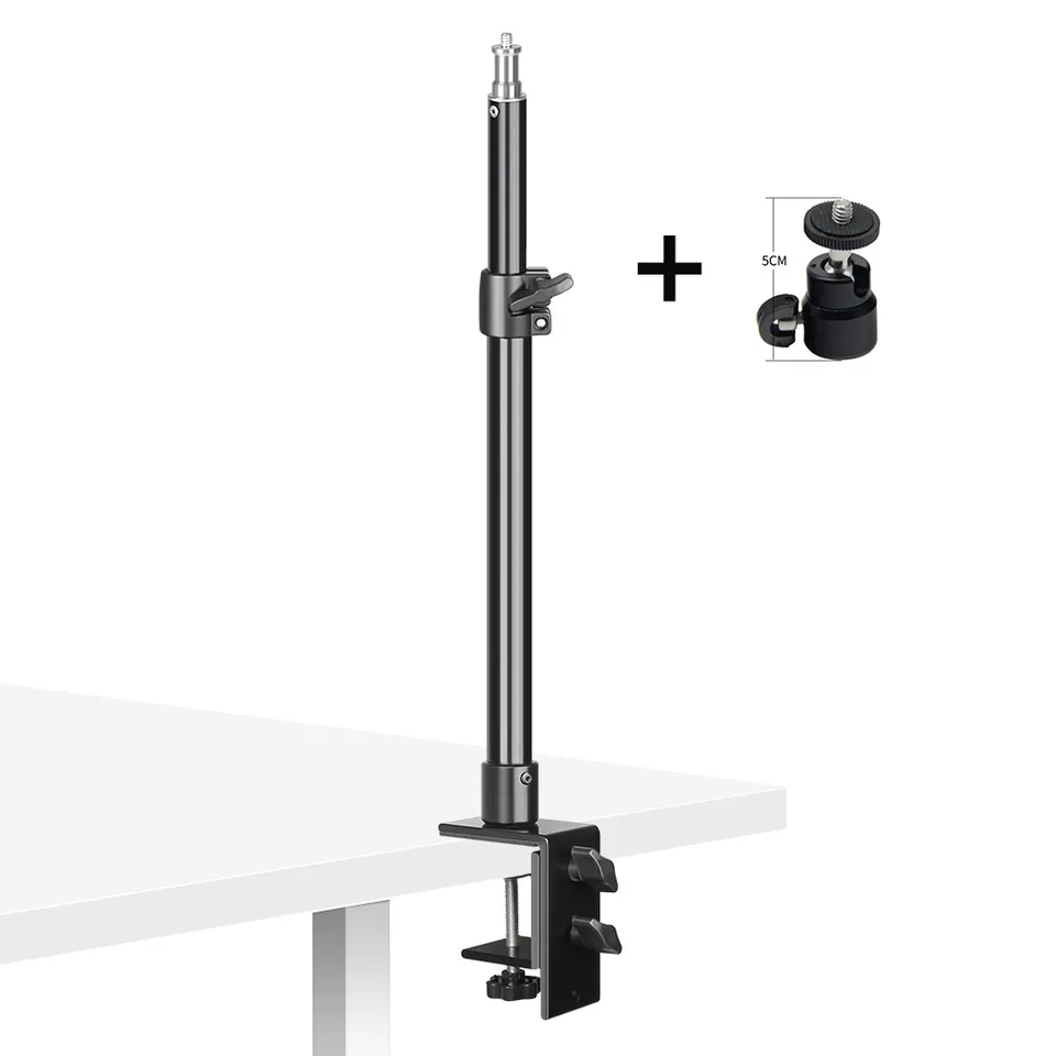 Adjustable Tripod Clamp Desk Mount Light Stand
