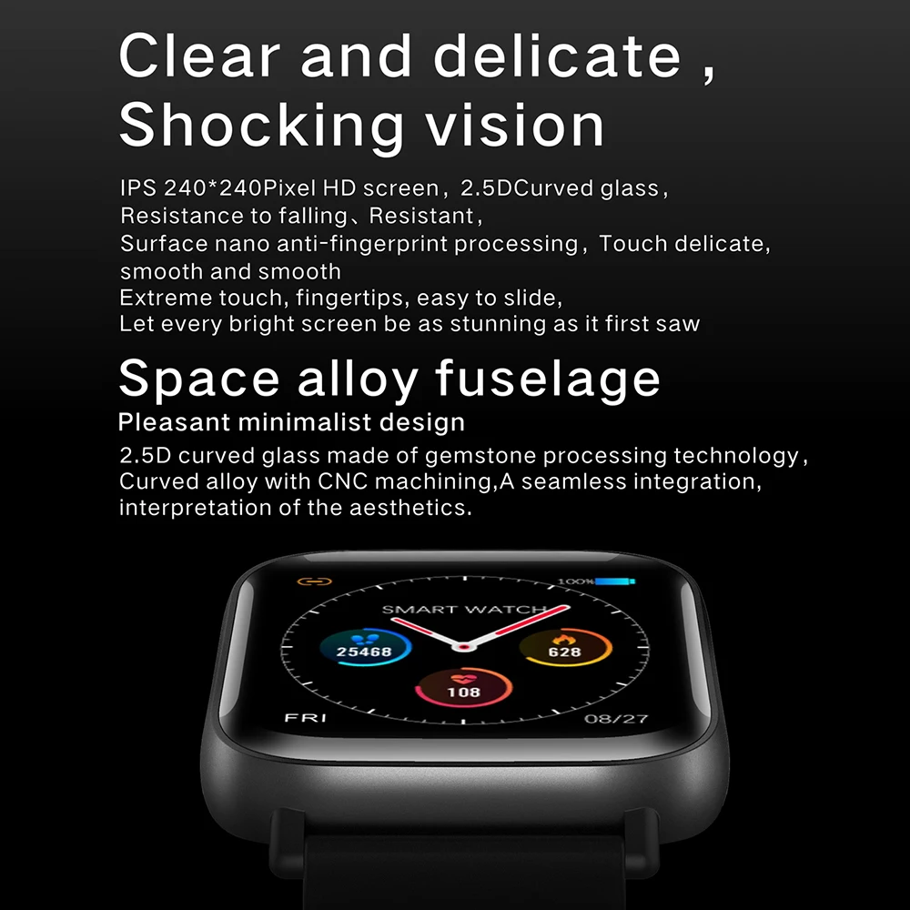 iwo 12 lite Q10 Smart Watch Heart Rate Music Control Fitness Smartwatch Men Women Smart Bracelet for IOS Android