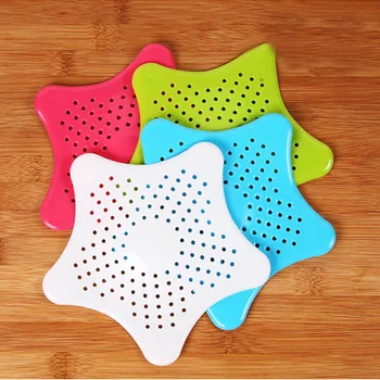 

1 pcs Creative five-pointed star Kitchen Drain Sink Filters Sink filter prevents clogging floor drain sea star screen silicone