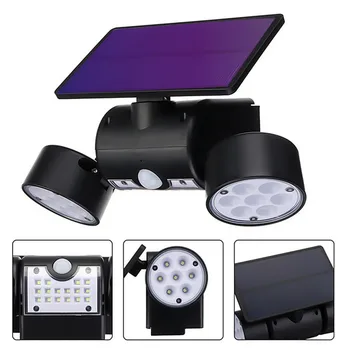 

Solar Wall Light 2in1 Dual Head 30LED Outdoor PIR Motion Sensor Solar Lamp Waterproof Infrared Sensor Garden Garage Porch Light