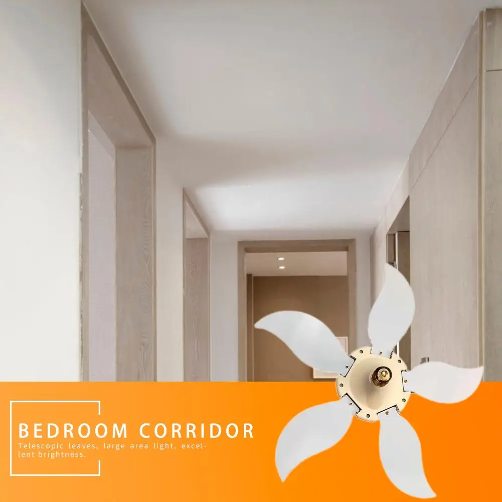 

Foldable LED Garage Light 75W E27 Angle Adjustable Fan Blades Energy Saving Lamp Low Power Consumption High Brightness