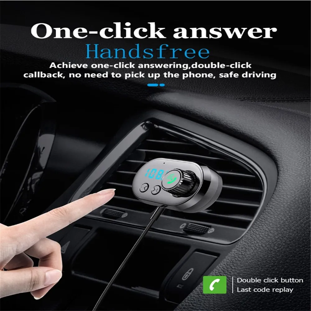 Q16 Bluetooth FM передатчик Bluetooth адаптер авто радио передатчик, 2-Порты и разъёмы USB Ladeger? t mit QC3.0
