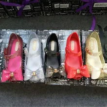 Melissa Ultragirl/Новинка; летняя прозрачная обувь с бантом для девочек; нескользящие сандалии для девочек; пляжные сандалии Melissa для малышей; SH19100