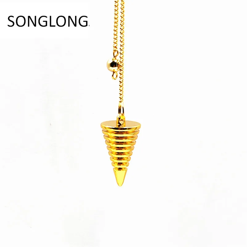

pendant male pendulums for dowsing Metal Pendulum Healing Divining Scrying Point Ball Egyptian Coil copper pendulo radiestesia