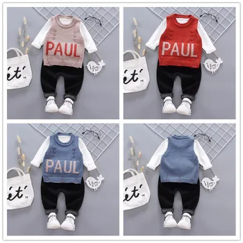 

2020 Boys Autumn Set Children's Spring and Autumn 3 Baby Clothes Three-piece Set New