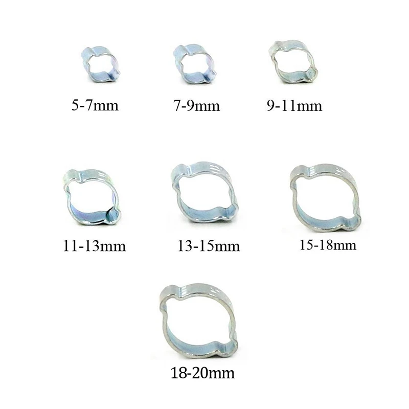 EASY-70Pcs двойной ушной шланг топливный зажим со стандартным щековым зажимом комплект