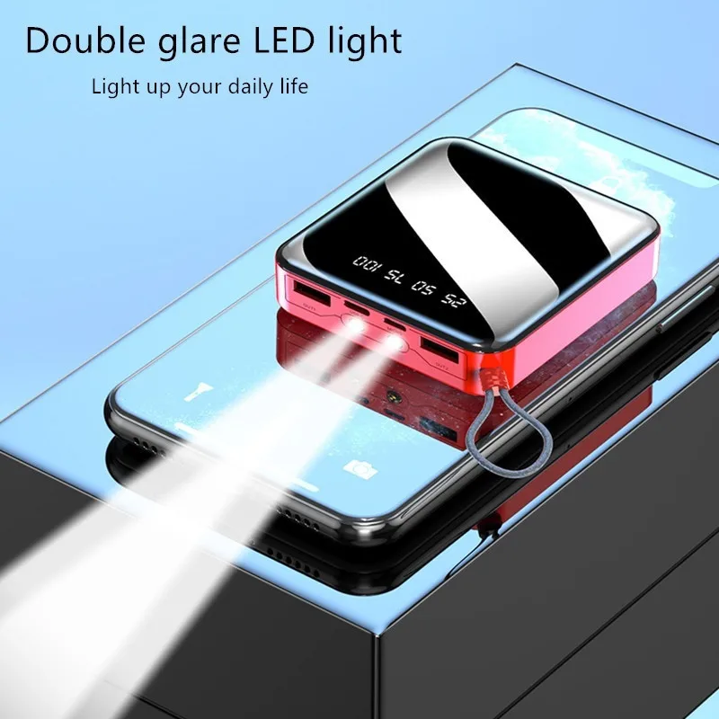 Mini banco de energía de 30000mAh, carga rápida con pantalla de linterna Digital, cargador de batería externo portátil para iPhone y Android - Imagen 4