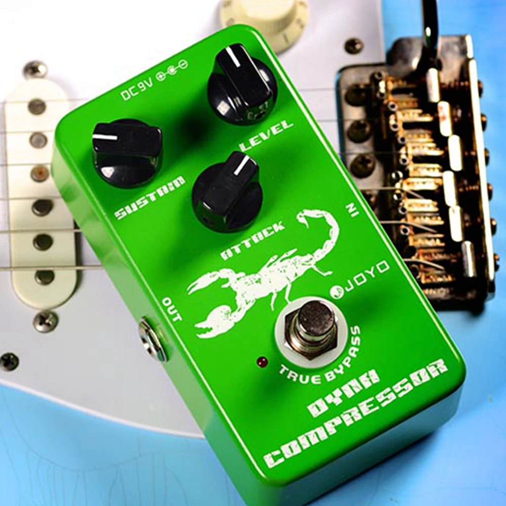 JOYO JF-10 Dynamic Compressor Pedal Effect Re-create Classic Ross Compressor Pedal for Electric Guitar Bass Sustainer Pedal 
