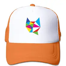 Сетчатые бейсболки, цветные многоугольные кепки дальнобойщика, регулируемые кепки для взрослых