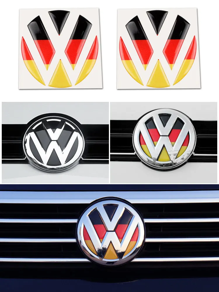 1pcs Car Emblem Sticker Automotive Goods Sticker Gadgets for Volkswagens VWs CC Polo T5 6R Golf 7 6 5 4 MK7 MK5 Passat B6 Touran