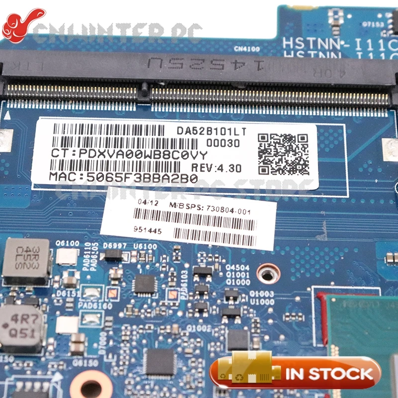 buy  NOKOTION 6050A2559101-MB-A03 730804-001 For HP Elitebook 840 G1 Laptop Motherboard 14 inch SR1ED I5