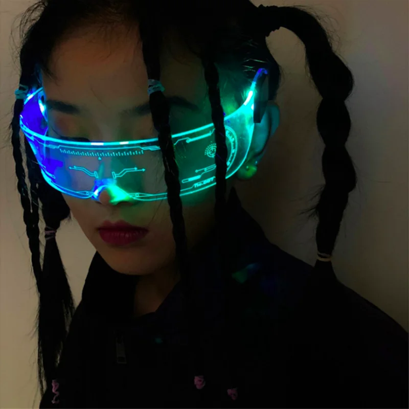 LED Luminous Glasses Electronic Visor Glasses Light Up Glasses Prop For  Festival DJ KTV Bar Party Performance Christmas Decor - AliExpress