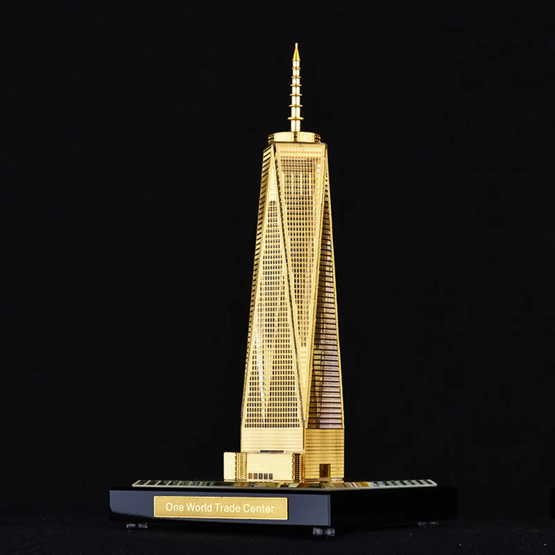  Dubai Burj Khalifa Tower Crystal inlaid with gold Assembling Souvenirs Tower building structure edi