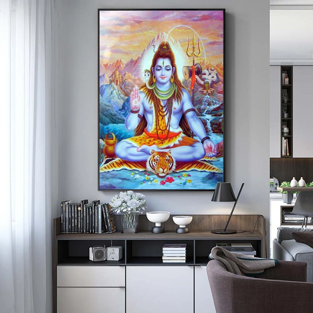 Декор индуийский Бог Shiva плакат на холсте декоративная печать Настенная картина
