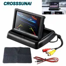 4.3 Cal składany Monitor do samochodu wyświetlacz LCD HD 16:9 ekran z przodu podgląd widoku z tyłu ekran aparatu Auto System parkowania 480*272