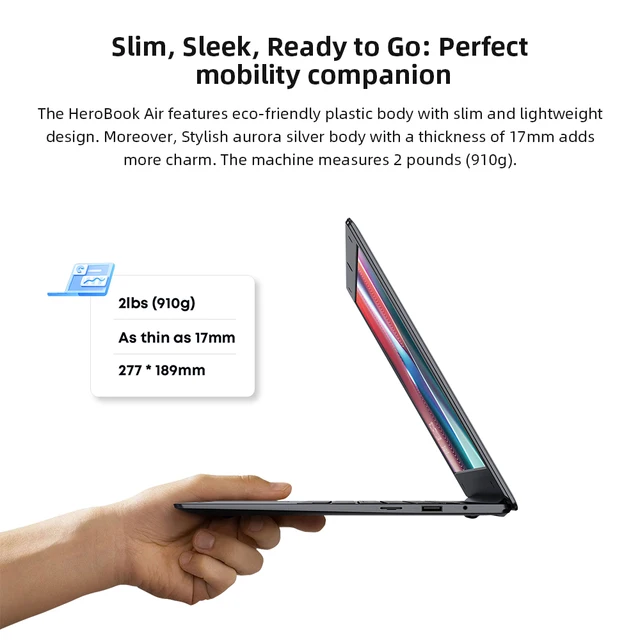CHUWI HeroBook Air ноутбук, экран 11,6 дюймов, четырёхъядерный, 4 Гб 128 ГБ 4