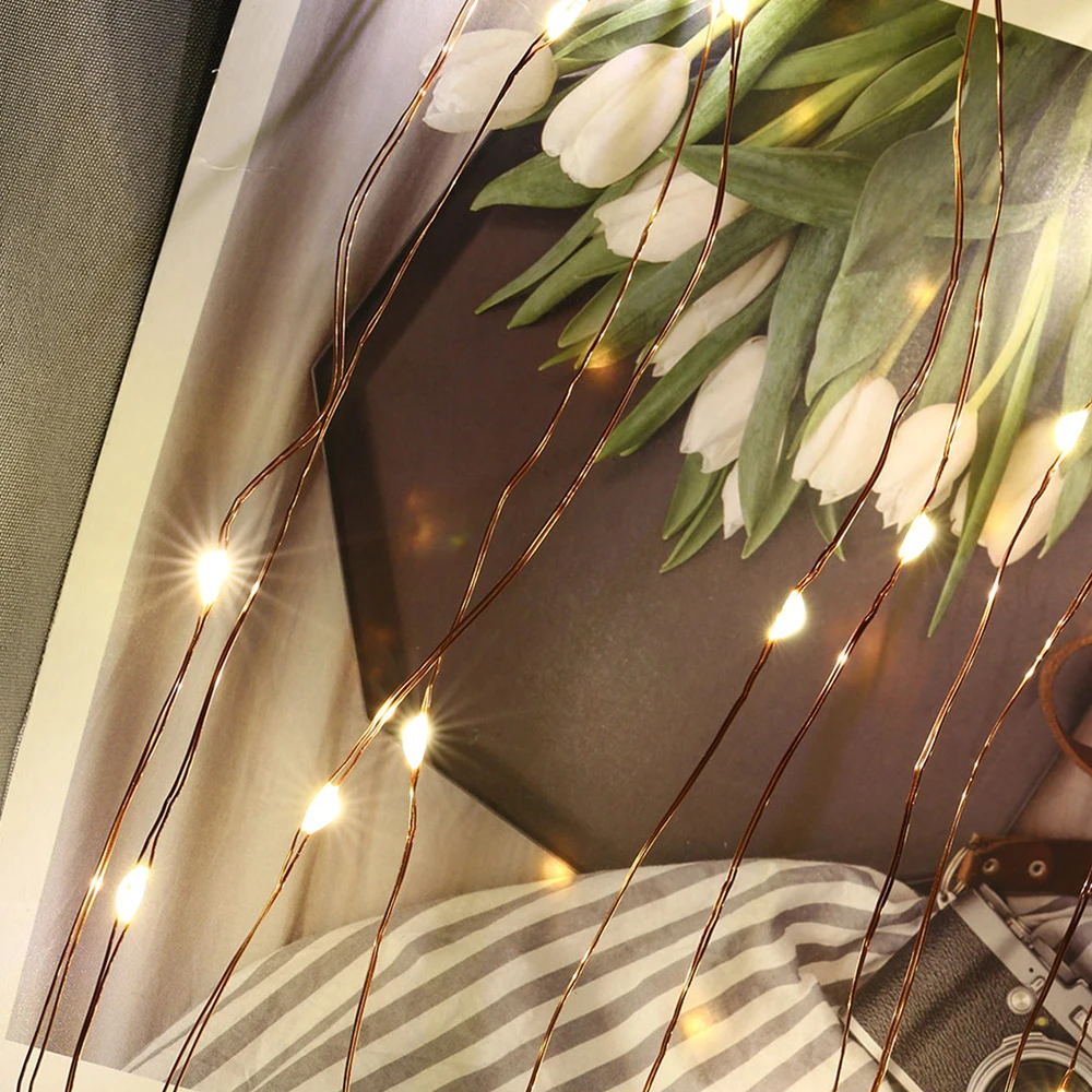 2M-5M-10M LED Photo Clip USB Or Battery LED String Lights Fairy Lights Garland Christmas Decoration Wedding Party Lamp Strip 6