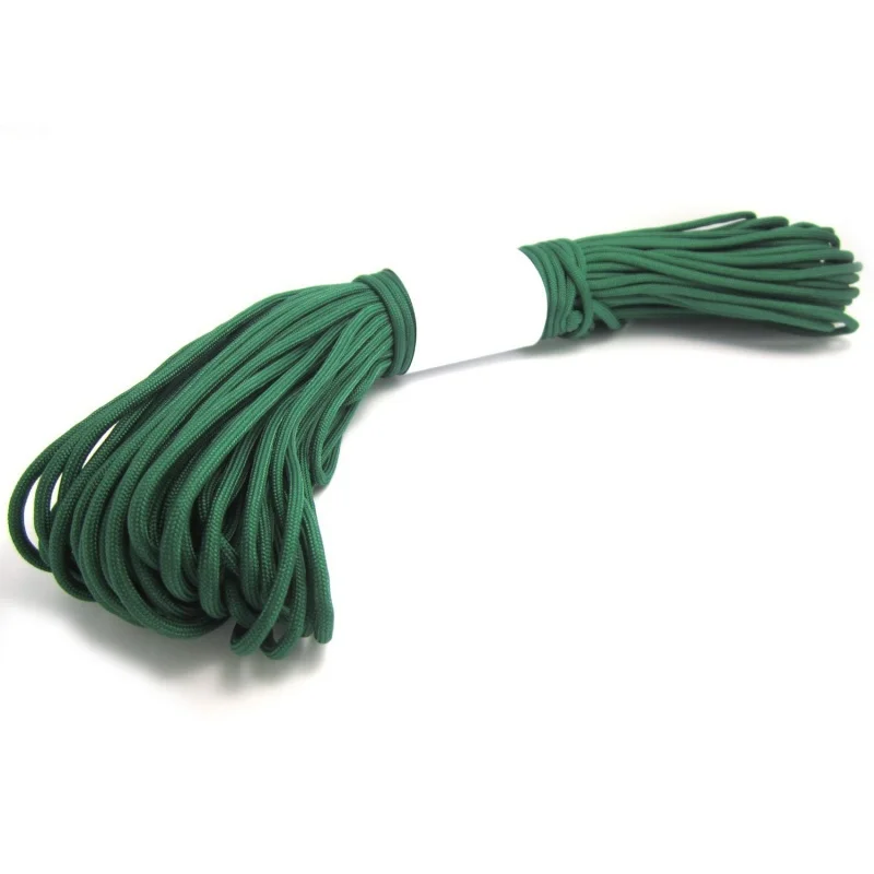 

Parachute Cord with 7 strands, 550 lbs, 100 ft. Green