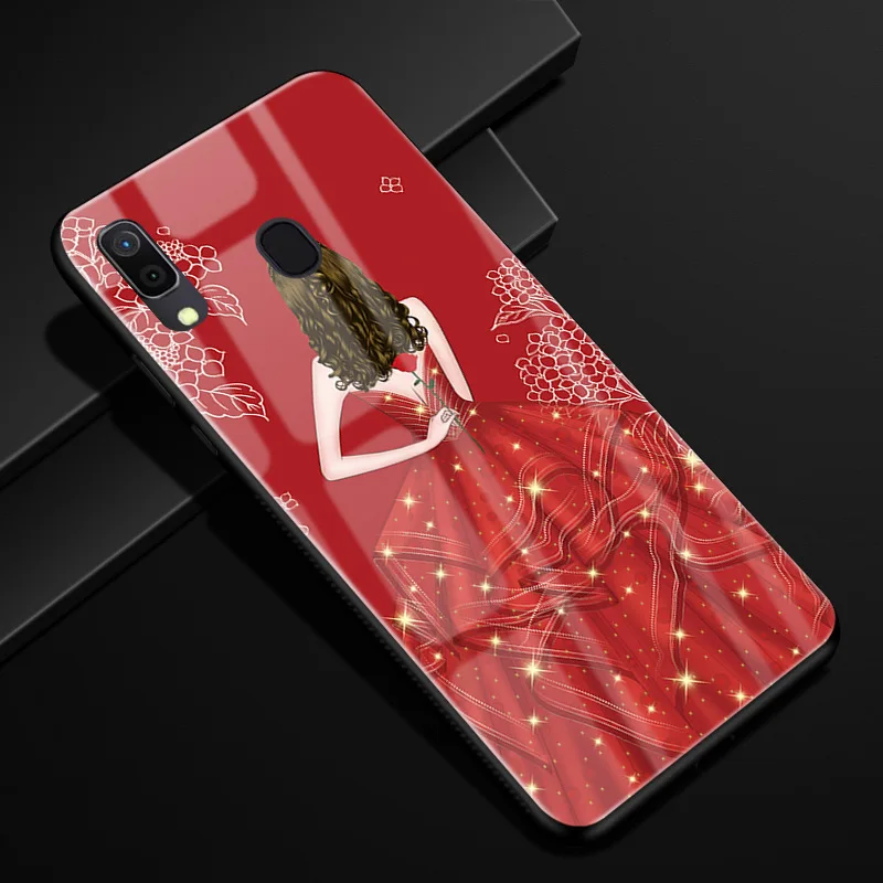 Для samsung Galaxy A30 A20 чехол оргстекло PC чехол для телефона черный TPU бампер чехол для samsung A30 A 30 Чехол A20 a 20 Coque
