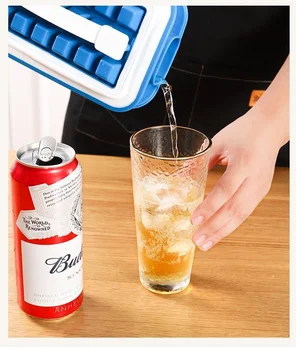 

Ice Cube Mold Bottle 2 In 1 Ice tray Silicone Ice Cube Mold,Ice Cube Bottle with Lid, Portable Ice Bottle, Reusable and BPA