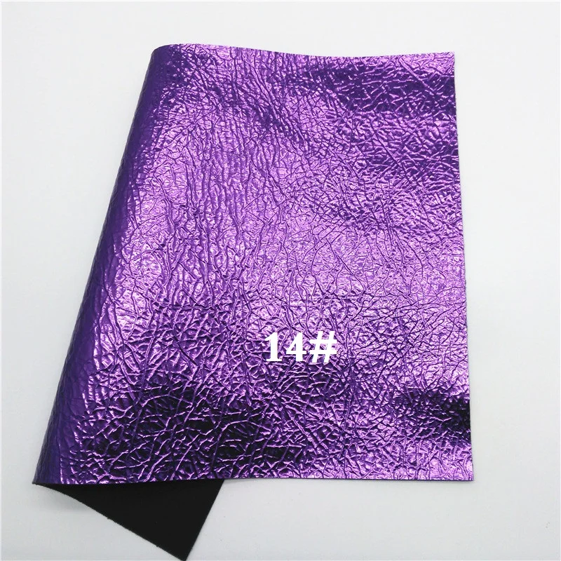 Glitterwishcome 21X29 см A4 размер винил для бантов металлик синтетическая кожа, искусственная кожа ткань, кожаные листы для бантов, GM606A - Цвет: 14