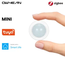 Zigbee 3.0 Tuya Mini Smart Human Motion Movement Body PIR Transducer Sensor Smart Life Home Security Wireless Connection Light