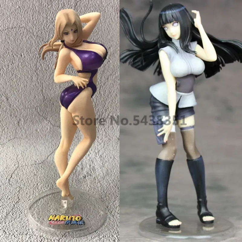 

21cm Naruto Lovely Hyuuga Hinata Shippuden Sexy Ver. Sexy Tsunade Figure PVC Action Collectible Model Toys Birthday for Gift
