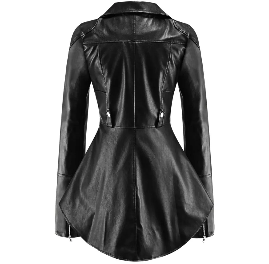 Байкерская куртка из искусственной кожи; Лидер продаж; модная куртка с длинными рукавами для девочек; женская верхняя одежда; черная