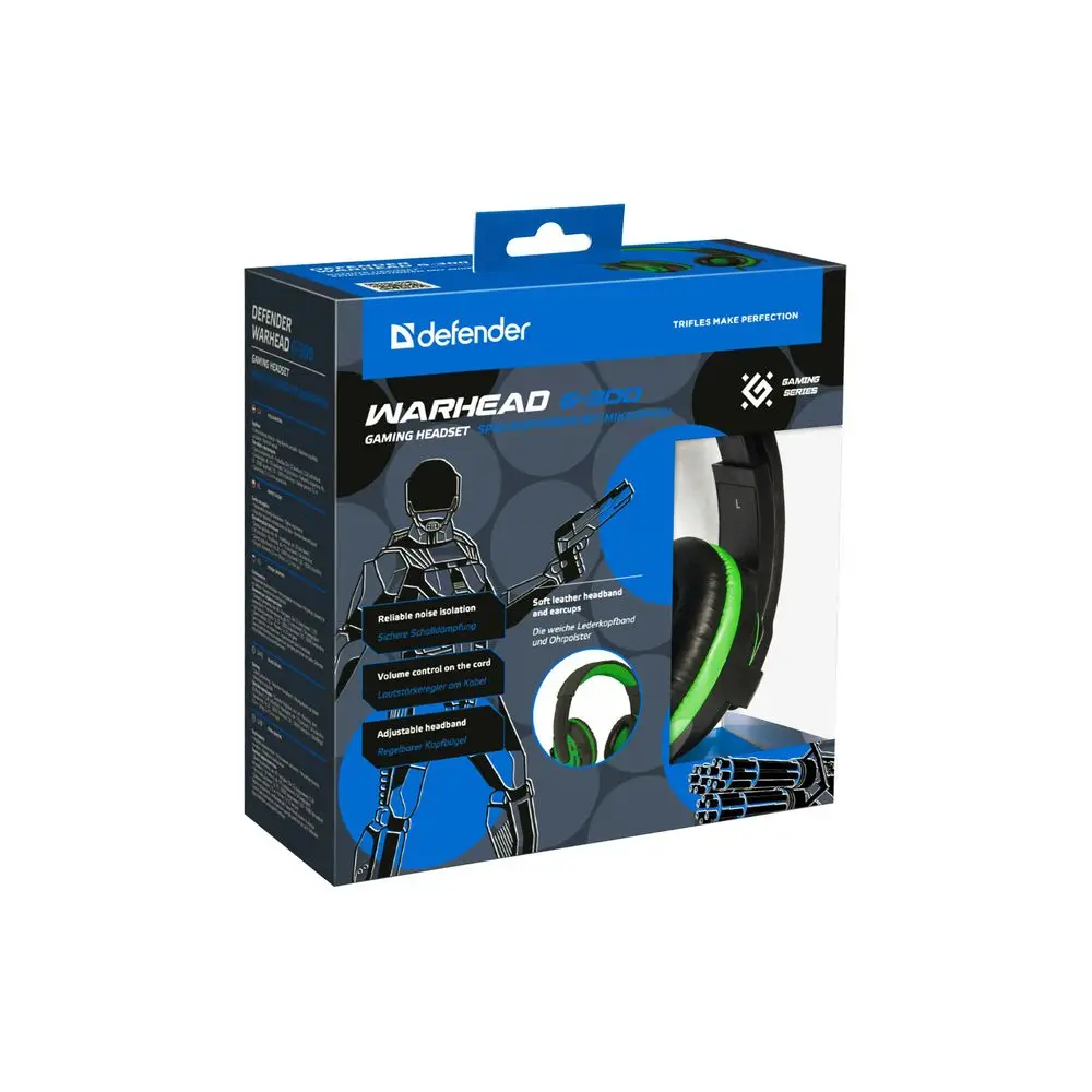 Гарнитура Warhead G-300 зеленый, кабель 2,5 м