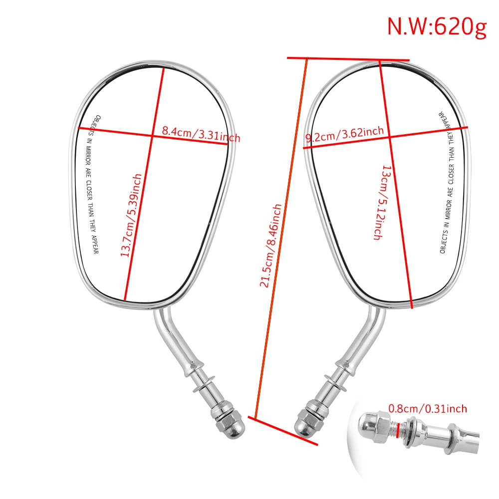 Мотоциклетные боковые зеркала заднего вида для Harley Bobber Chopper Road Touring XL1200L XL883 XL883L Sportster Fatboy Softail Heritage