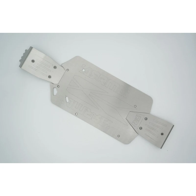 RC Car Chassis Armor RC CAR Parts Arrma Big Rock 1/10 Outcast Truck Upgrade Accessories Stainless Steel Chassis Armor Guard Plate