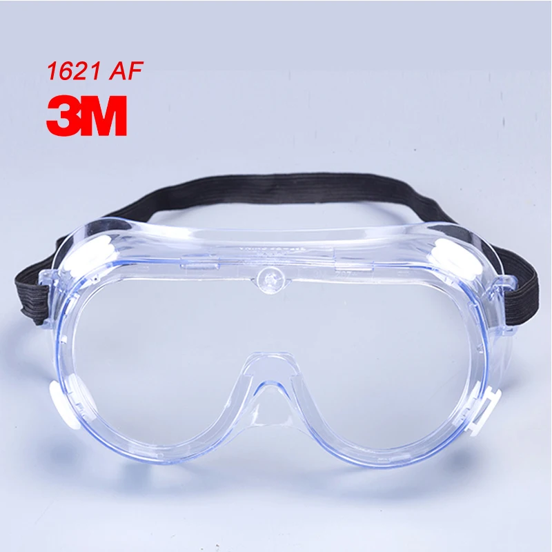 

3M 1621AF Protective Safety Glasses Headband Anti-Fog Goggles Impact Resistance Lens with Air Vent Eyewear UV Protection