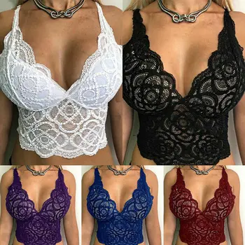 

Bra Bralet Lace Vest Tops Cami Bustier Tank Floral Women Bralette Top Crop Sexy