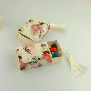 

50pcs Kraft Paper Cardboard Drawer Matches Packing Boxes Wedding Party Candy Box Love Christmas Handmade Gifts Boxes
