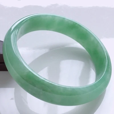 

Zheru Jewelry Myanmar Jade Light Green 54-62mm Bracelet Elegant Princess Jewelry Best Gift for Mother and Girlfriend