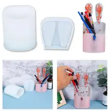 

Portable 1 Set Useful Large Silicone DIY Pen Container Mould Rabbit Ear Shape Pen Holder Mold Waterproof for Planter Pot