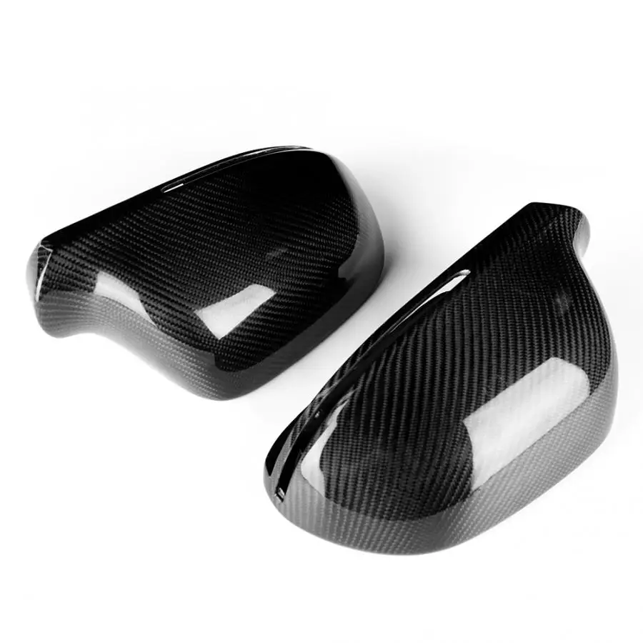 

2Pcs Car Carbon Fiber Rearview Side Mirror Cover Trim Fit for A4 A5 B8 auto mirror accessories