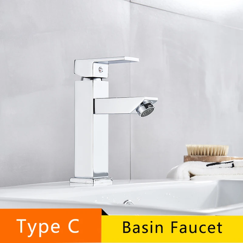 Modern Style Free Shipping Senlesen Basin Faucet Cold and Hot Water Mixer Torneira Da Bacia Single Handle Bathroom Tap - Цвет: Type C