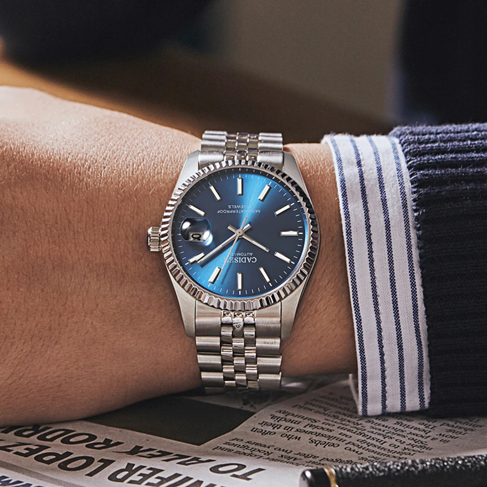 CADISEN Luxury Automatic Stainless Steel Waterproof Men Mechanical Watch