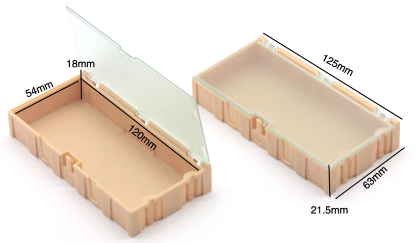 SMD SMT IC коробка для хранения компонентов контейнер прозрачные части коробка с отделениями бескорпусный резистор чехол многоцелевой Пластиковый Органайзер