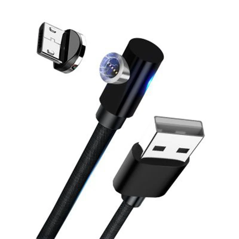 Магнитный usb-кабель Type-C 90 градусов для Samsung S10 S9 S8 A50 Xiaomi Redmi Note 7 кабель быстрой