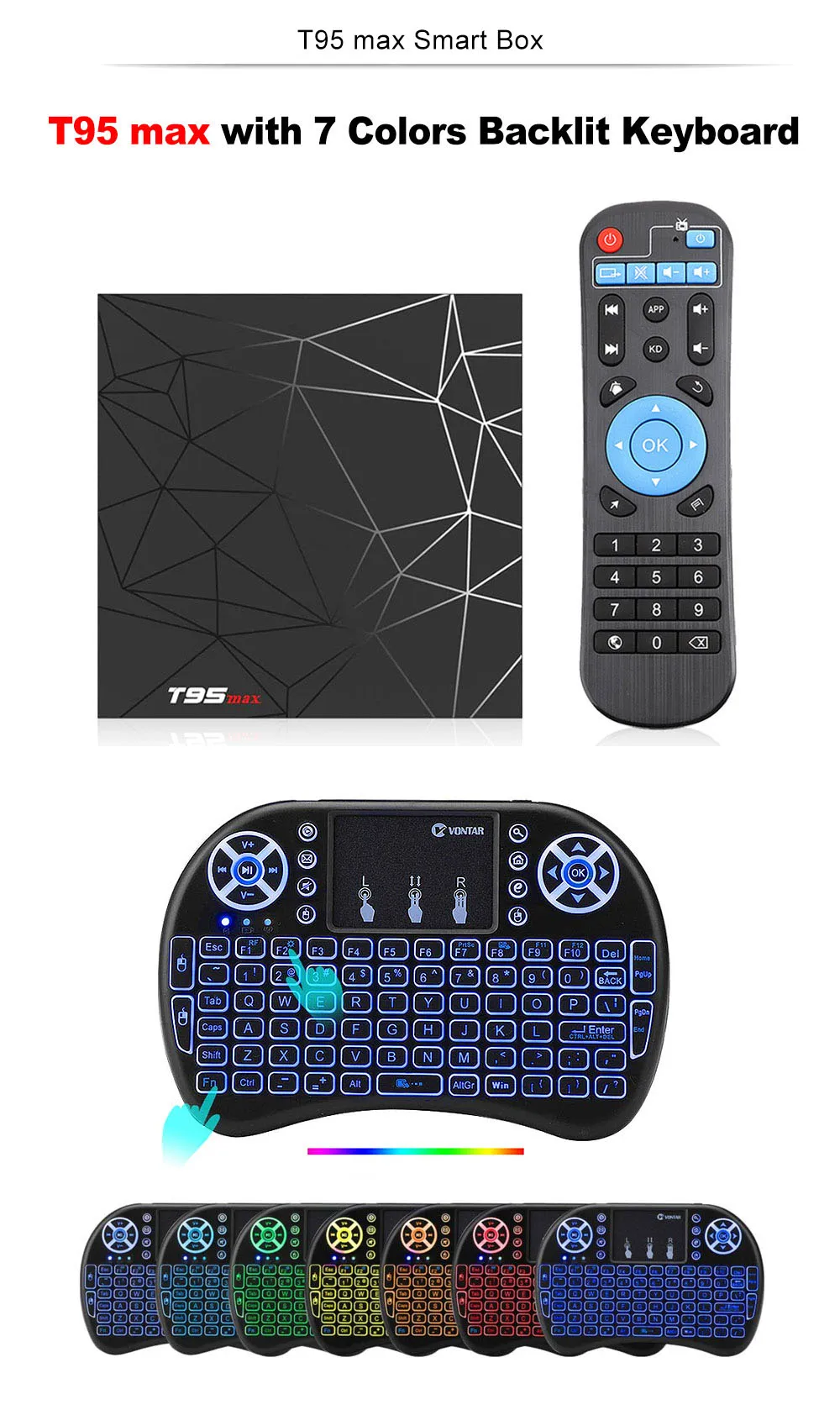 T95 MAX Smart tv BOX Android 9,0 4GB ram 32G/64GB Android tv Box 9,0 Allwinner H6 2,4G Wifi Youtube 4K tv box медиаплеер T95max