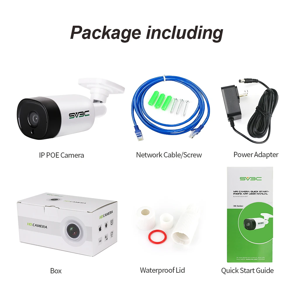 SV3C B08POE-3MPL-A EU Plug 1080P H.265 POE ip-камера монитор Водонепроницаемая камера ONVIF IR ночная версия Домашняя безопасность ip-камера s