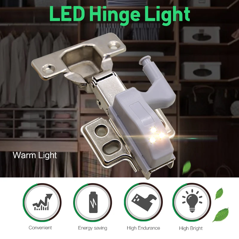 Goodland светодиодная подсветка под шкаф, Универсальный светильник для гардероба, датчик, светодиодный, Armario, внутренняя шарнирная лампа для шкафа, шкафа, кухни